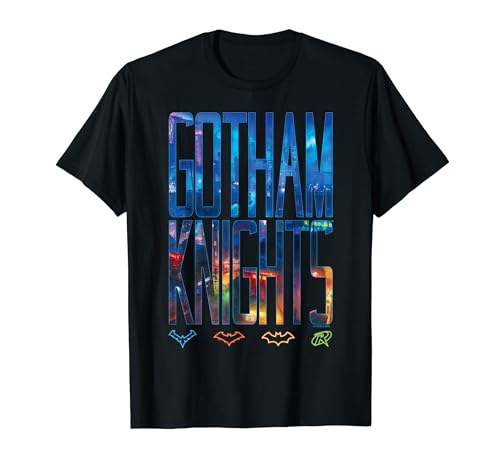 Gotham Knights Knight Neon Logos T-Shirt