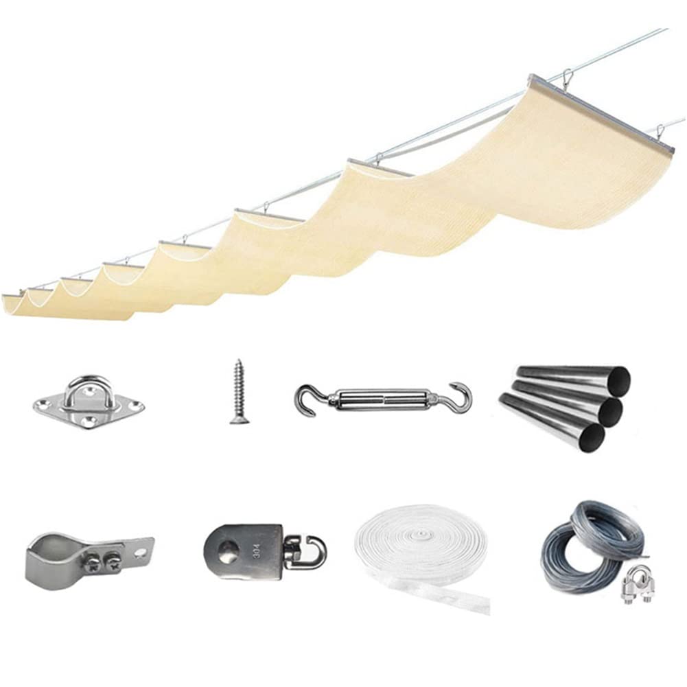 Auvent d'extérieur coulissant au design épuré pour protection de pergola et terrasse design