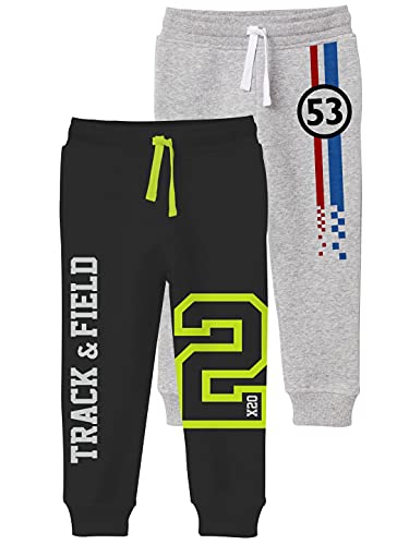 Image of minicult Boy's Regular Fit Cotton Track Pants