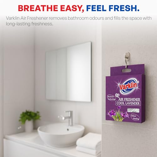 Image of Bathroom Air Freshener Blocks Pack of 4 (50gx4) - Mixed Fragrances: Lavender, Lemon, Jasmine, Rose - Long-Lasting Fragrances, Freshens and Refreshes Bathroom, (200g)