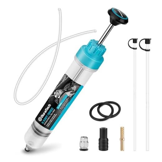 DURATECH 500CC Fluid Extractor, Oil Extractor with Long Hose and Extension Tubes, Brake Fluid Extractor, Fluid Pump Automotive, Suction Pump for Lawn Mowers Cars Ships Golf Carts