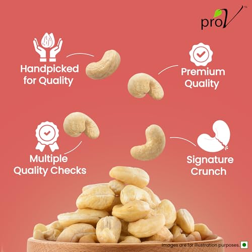 Image of ProV Select Cashews | High Grade Whole Natural Kaju Rich in Protein Healthy Fats & Essential Minerals | Economy Value Pack Dry Fruit for Daily Use | 500g