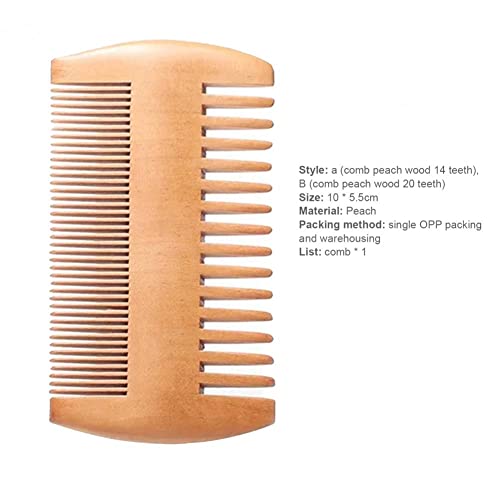 Natural Wood Hair Brush Hair Comb For Men Beard Care Anti-Static Wooden Comb Brushing Hair Care Tools #TOP3