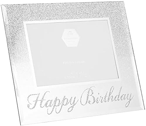 Happy 21st Silver Glitter Birthday Photo Frame Gift