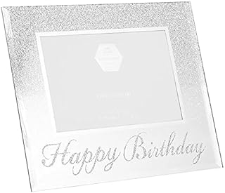 Happy 21st Silver Glitter Birthday Photo Frame Gift