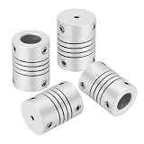 sourcing map Flexible Kupplungen, 2 mm bis 8 mm, Aluminiumlegierung, Gelenkverbinder, flexible Wellenkupplungen, Motorkupplung für 3D-Drucker, CNC-Maschine, Motorführung, DIY-Encoder D15 x L 20 mm, 4