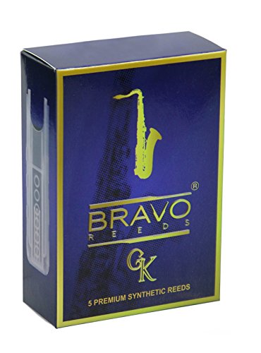 Bravo Synthetic Reeds for Tenor Saxophone-Strength 2.5 (Box of 5 ...