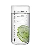 Glass Measuring Cup 10 Oz For Milk,Juice,Milkshake, vegetable, coffee, salad, ice cream (Black)