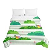 Odot Hierba Verde 3D Microfibra Colcha Bouti Cubrecama Multiusos para Cama de Matrimonio, Lavable Acolchada Edredón Ligero Manta para Todas Las Estaciones (Raya,230x280cm)