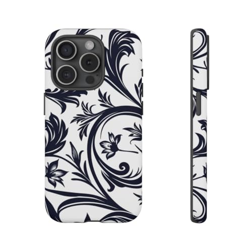 Coque iPhone 15 Pro motif floral tourbillon idéal pour un style urbain chic