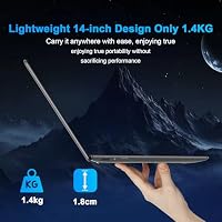 PINSTONE Laptop 14 Zoll FHD 1920 x 1080, Laptop Core i3 8 GB RAM 256 GB SSD, WLAN, Bluetooth, Fingerabdruck, HD-Webcam, SD-Kartenleser, Laptop für Büro, Studium, Reise – Ansicht 6