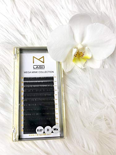 M|LASH Mega Mink Volume Collection .07mm 12 Rows Mix Length 10mm-16mm …