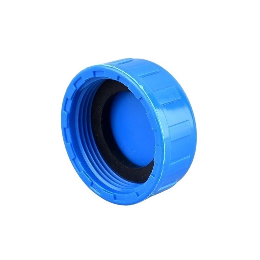 Threaded Pipe Connector 2pcs PVC Pipe End Connector with Gaskets, Female Thread Cap, 20-63mm Water Plug(Blue,25mm)