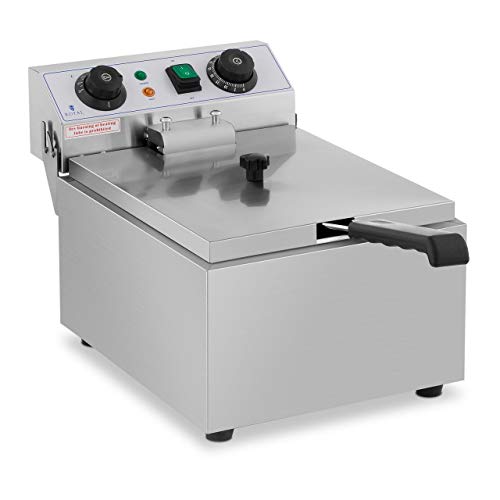 Royal Catering Elektro-Fritteuse Edelstahl RCTF 10EB (3.200 W, Kapazität: 10 l, Temperaturbereich: 50-200 °C, Kaltzone… – Bild 3