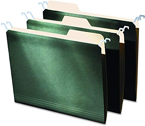 Find It Tab View Hanging File Folders, Letter Size, 8.5 x 11 Inches, Standard Green, Pack of 25 (FT07081)