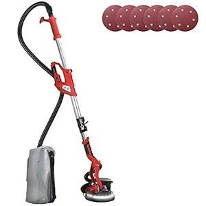 Bakaji Opvouwbare wandschuurmachine, giraffe, gipsplaat, 750 W, vermogen 800-1750 omw/min, automatische stofafzuiging…