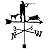 Metal Weather Vane, Farmhouse Weather Vane Roof Mount Animal Wind Direction Indicator Kit Weathervane (Color : F)