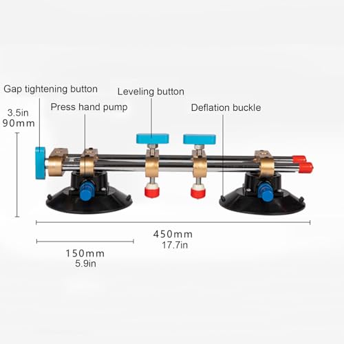 ZALIX Zuignap voor aanrecht Rock Plate Glas Achtergrond Muur Installatie, Gezamenlijk leggen Tegel Gereedschap, Luchtpomp Splicing Leveling Spanner, A - Image 4