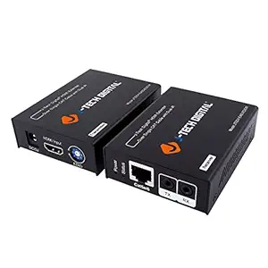 J-Tech Digital HDMI Extender by Single Cat 5E/6/7 up to 200ft with Dual IR and EDID Support