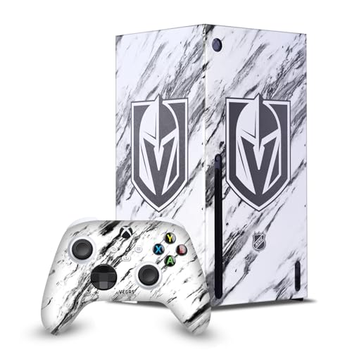 Skin Xbox Series X Vegas Golden Knights NHL en vinyle style marbre