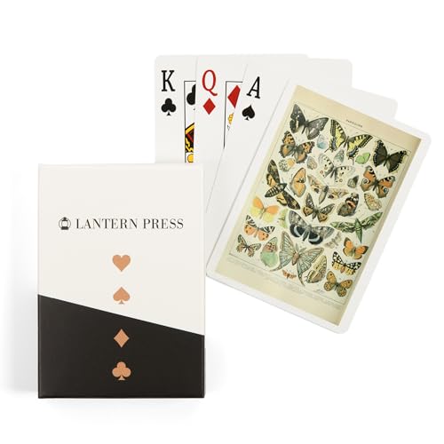 Lantern Press Butterflies, 52 Cartas Póker Vintage