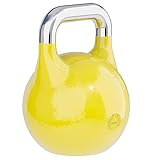 GORILLA SPORTS® Kettlebell de Competition - Poids de 8 à 40 kg, Individuel, avec Poignée, en Fonte d'Acier, en 9 couleurs - Haltère à Boule, Musculation, Entraînement, Exercice, Fitness, Gym, Domicile
