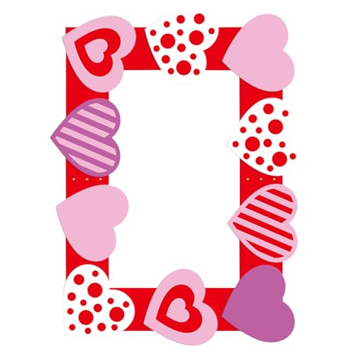 STOBAZA Marco de Fotos de Papel para San Valentín Forma de Corazón Tamaño 70X50 CM Accesorio Romántico para Fotografías y Decoración de Parejas 1 Pieza para Fiestas y Bodas