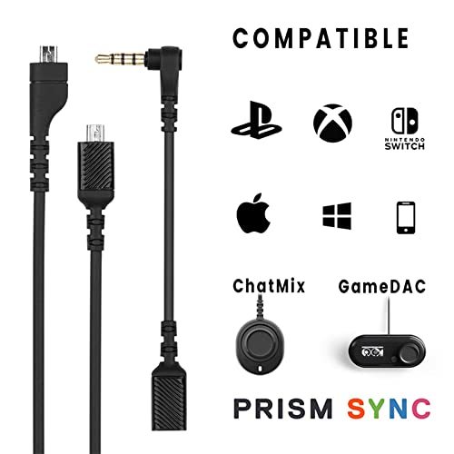 Cable de audio auxiliar desmontable para headset Arctis 5 130cm miniatura 4