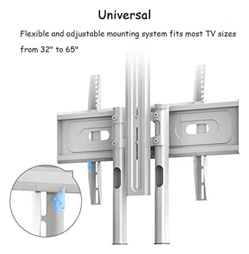 Soporte móvil para TV con ruedas y estantes ajustables miniatura 6