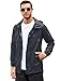 Yevtzl Waterproof Rain Jacket for Men, Lightweight Rain Gear, Packaged Golf Raincoat with Hood, Suitable for Travel, Fishing (US, Alpha, Large, Regular, Regular, Grey)