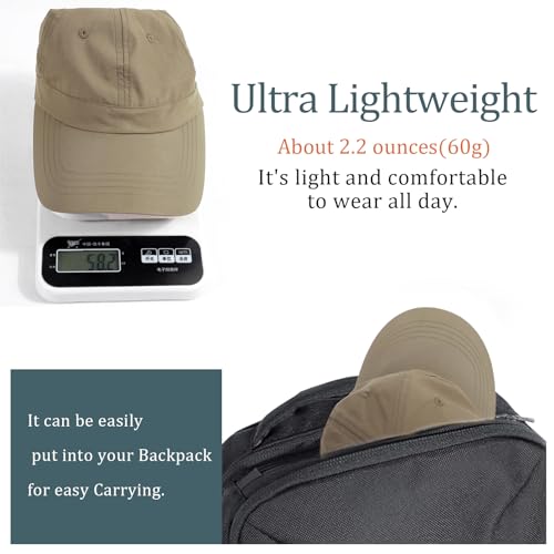 Image of Mens Waterproof Baseball Cap Womens Rain Hat Quick Dry Running Hat with Sweatband Outdoor Golf Breathable Sports Cap