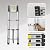 Telescoping Ladder, Telescopic Extension Ladder, Aluminum Alloy Folding Ladder Portable Multi-Purpose for Indoor Outdoor Work, Heavy Duty 300 lbs Load,Ideal for Home, RV, and Outdoor Work (12.5FT)