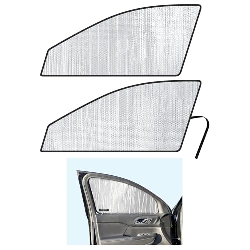 Side Window Front Seat Reflective Sunshade Custom Fit for 2017 2018 2019 2020 2021 2022 2023 GMC Acadia SUV, SL, SLE, SLT, AT4, Denali, UV Sun Protection Accessories (Set of 2)