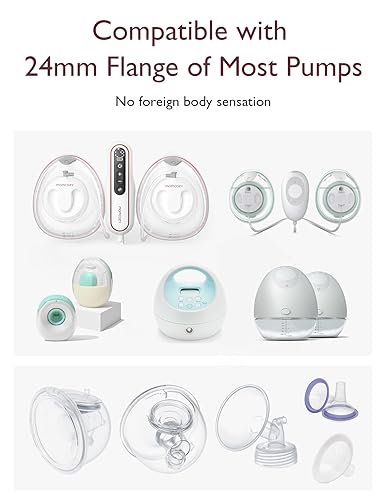 Image of Momcozy Flange Inserts Compatible with 24mm Flange /Shield of Most Pumps, Insert for Breast Pump Replacement Accessories