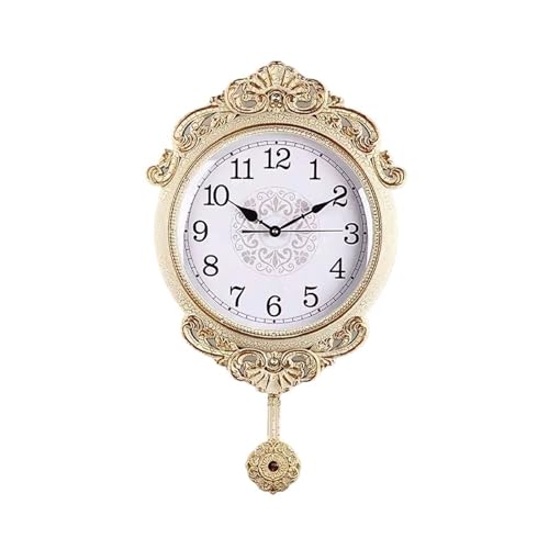 Horloge murale silencieuse rétro dorée pour éviter le tic-tac - 2
