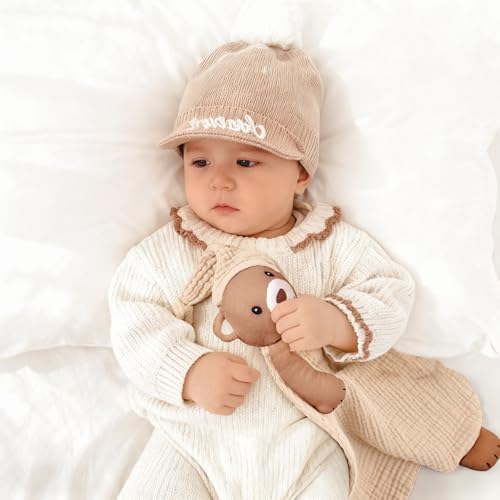 lulumoon Muslin Baby Lovey for Baby: Soft Bear Lovey for Self-Soothe - 1