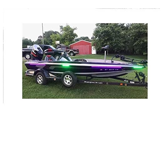 Green Blob Outdoors Pimp My Fishin Boat UV Boat Light kit Ultra Violet Black Light Strips Waterproof for Bass Boat Rub Rails,Pontoon, Night Fishing with Bonus Red & Green LED Navigation Light Strips