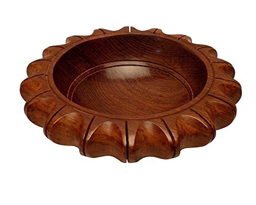 The Indian Arts Wooden Beautifully Serving Cut Cutter Work 7"para Mesa de Comedor