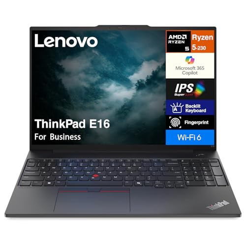 Lenovo ThinkPad E16 Business Laptop 16" WUXGA AMD Ryzen 5 230 16GB DDR5 2TB PCIe SSD miniatura 2