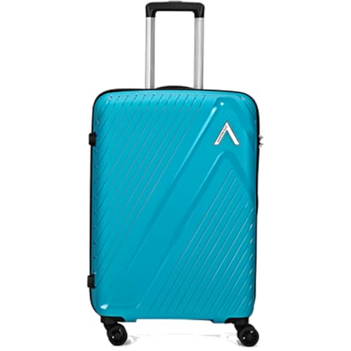 Image of Aristocrat Vector Plus Polypropylene Hard-Sided Large Trolley Bag with 8 Wheels, Anti-Theft Zipper & TSA Lock (Teal Blue (TBL), Medium (67 CM))