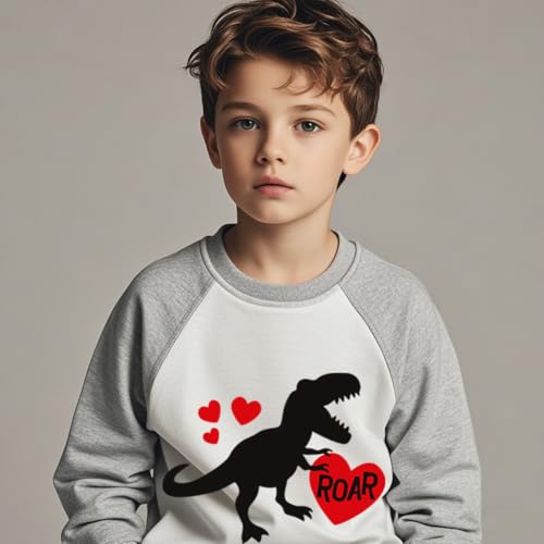 Kids Valentines Sweatshirts Boys Girls Valentine's Monster Truck Heart Graphic Shirt Toddler Long Sleeve Outfit Tops3