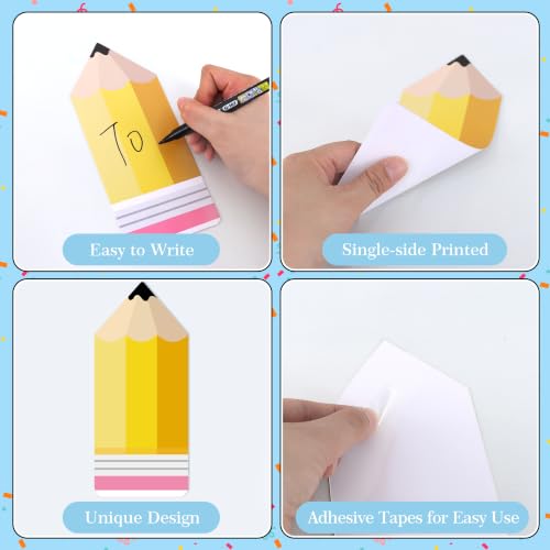 Image of Vuzvuv 60Pcs Paper Yellow Pencil Cutouts for Bulletin Board Decorations