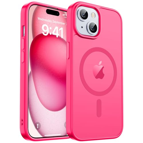 zapica Magnetic for iPhone 15 Case & iPhone 14 Case, Hot Pink
