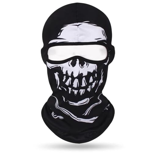 RLVYTA pasamontañas Ciclismo máscara Facial Completa Snowboard cráneo pasamontañas Cuello Calentador Motocicleta Hombres Bandana Bufanda para Correr Sombrero para Moto(S11)