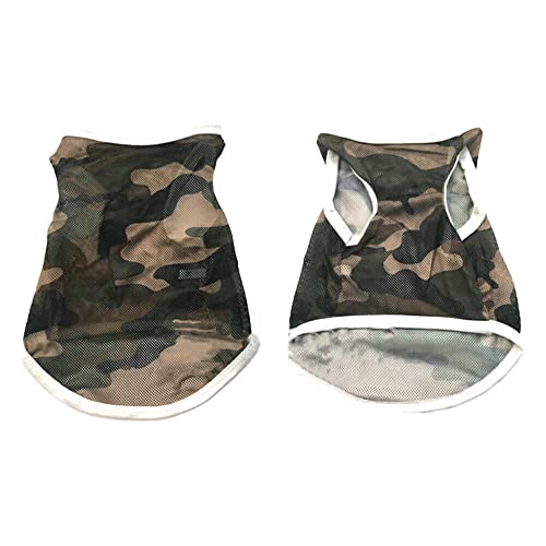 犬服 PETFiND 迷彩メッシュ タンクトップ 中型犬・大型犬 6サイズ 3カラー 6XL,ブラウン