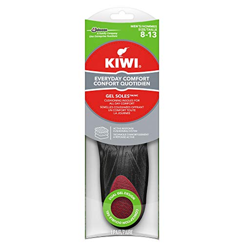 KIWI Shoe Insoles and Inserts for All Day Support , Absorbs Shock for Ultimate Comfort , Gel , Men 8-13