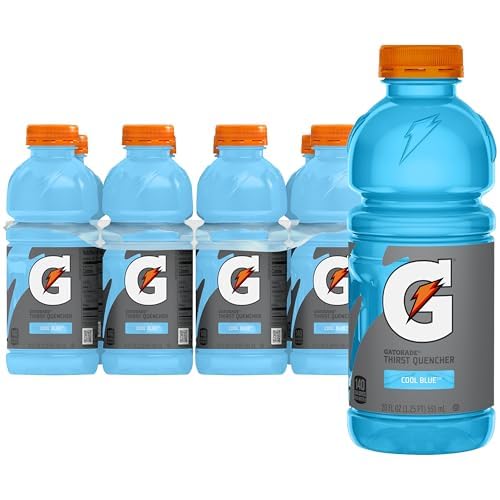 Gatorade Thirst Quencher Sports Drink, Cool Blue, 20oz Bottles, 8 Pack, Electrolytes for Rehydration