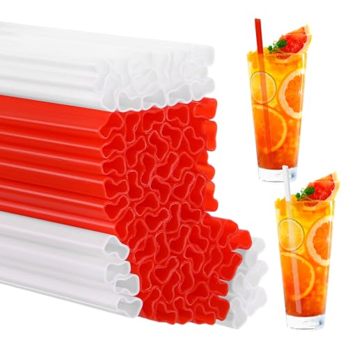 Pitillos Plásticos Desechables 150 Pzs Rojo y Blanco miniatura 1