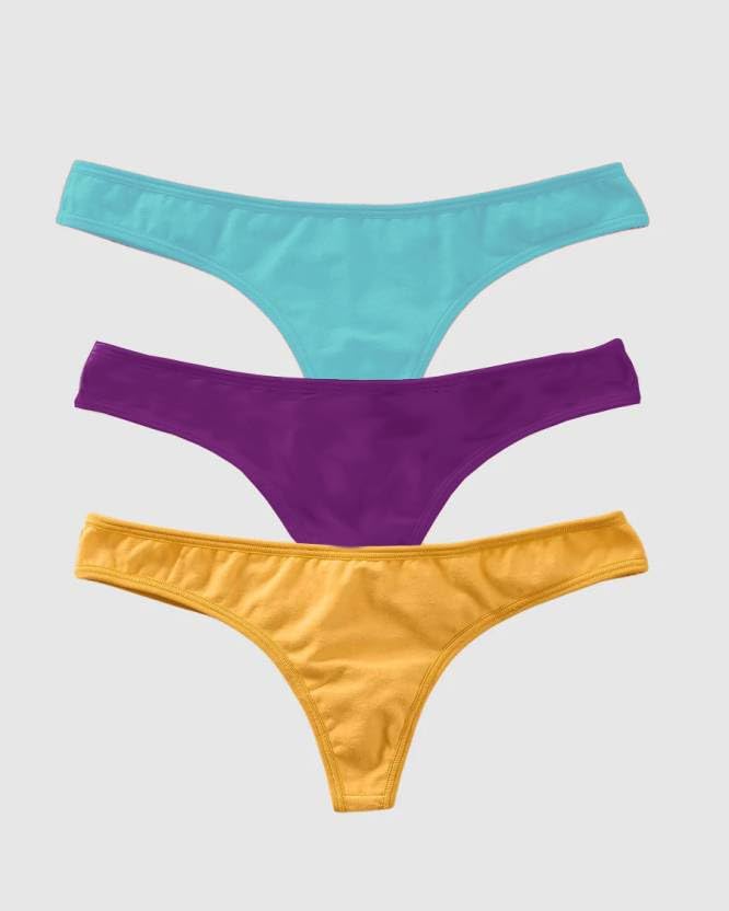 Florafit Women's Viscose Cotton G-Staring Thong Panties Combo Pack of 3 | Thong Panty for Women Sexy | Panty Set for Women-picture-43
