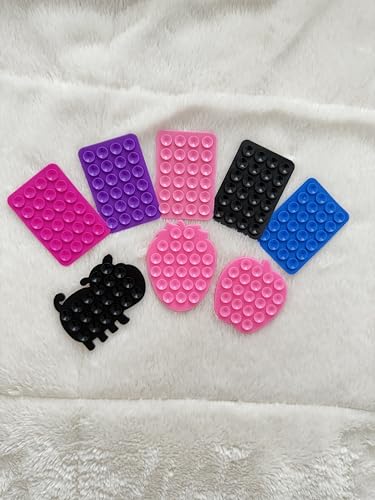 2x1 Pop It Phone Case Holder, Silicone Bubble Sensory Fidget Toy, Self-Adhesive Phone Grip, Multi-Color Pack
